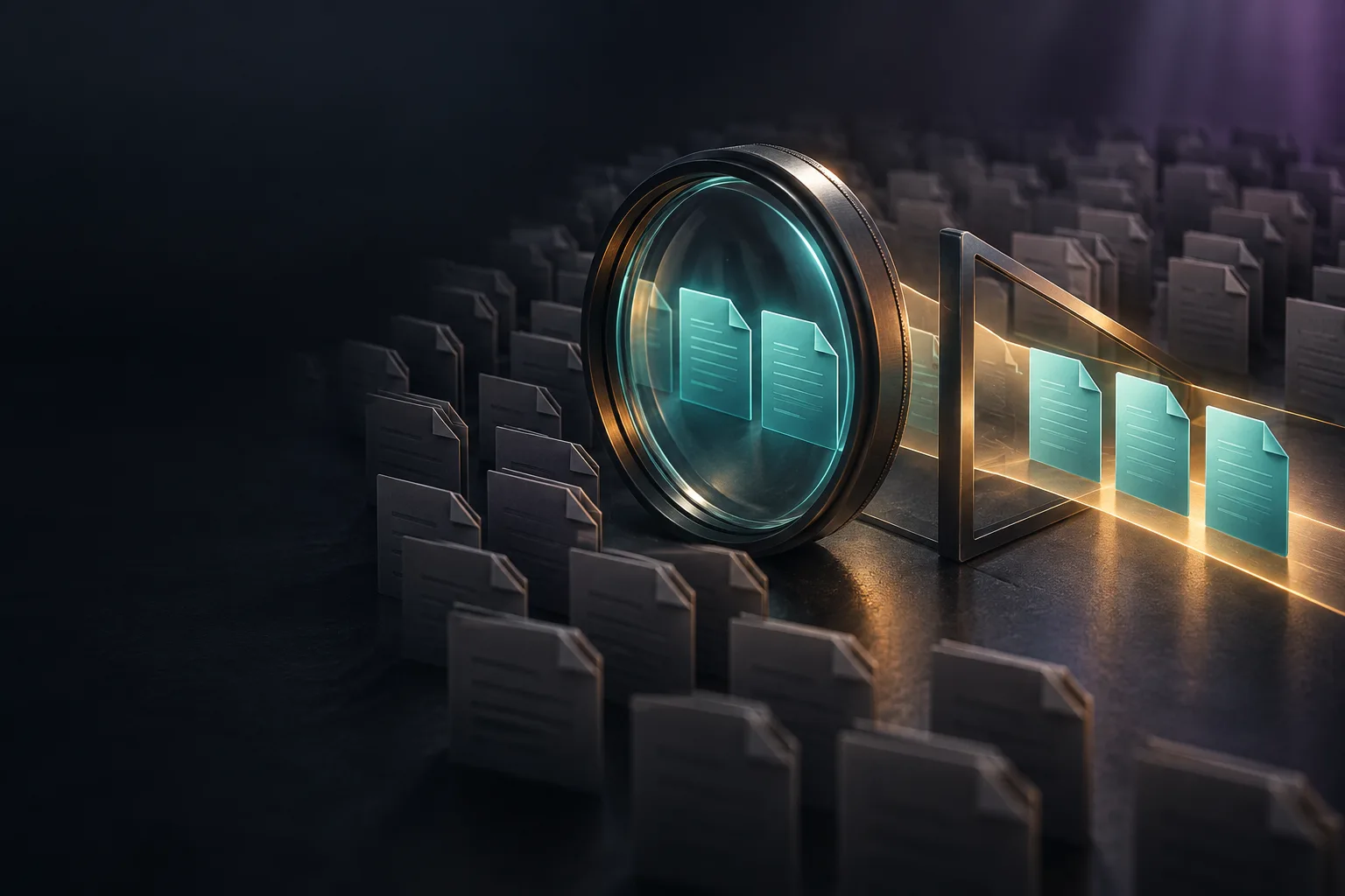 Editorial illustration: Search in internal tools: When filters help more than an AI chat